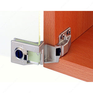 Richelieu FT2184130 Surface Mounted Hinge with Snap Closure for Overlay Glass Doors for Furniture/Cabinet, Brass