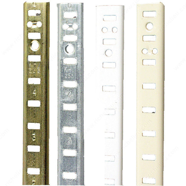 Knape & Vogt 2553012 U-Shaped Steel Pilaster, 12 in, White