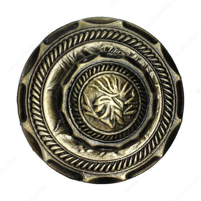 Richelieu BP663AE Traditional Brass Knob - 663
