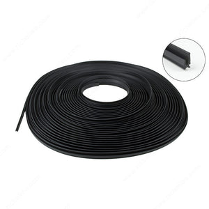 Hawa 893078002 Screening Seal, Black Plastic, Coil of 20 m