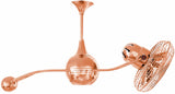 Matthews Fan B2K-CP-MTL Brisa 360° counterweight rotational ceiling fan in Polished Copper finish with metal blades.