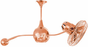 Matthews Fan B2K-CP-MTL Brisa 360° counterweight rotational ceiling fan in Polished Copper finish with metal blades.
