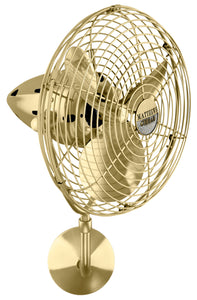 Matthews Fan BP-BRBR-MTL Bruna Parede wall fan in Brushed Brass finish.