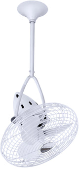 Matthews Fan JD-WH-MTL Jarold Direcional ceiling fan in Gloss White finish with metal blades.