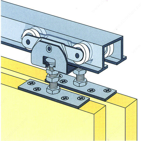 Hettich GT722224 Bi-Passing Door Track Set - 3/4", 4 ft