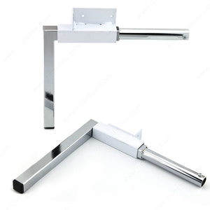 Richelieu 40890 Folding Legs, Nickel / Black (90), 7 7/8 in
