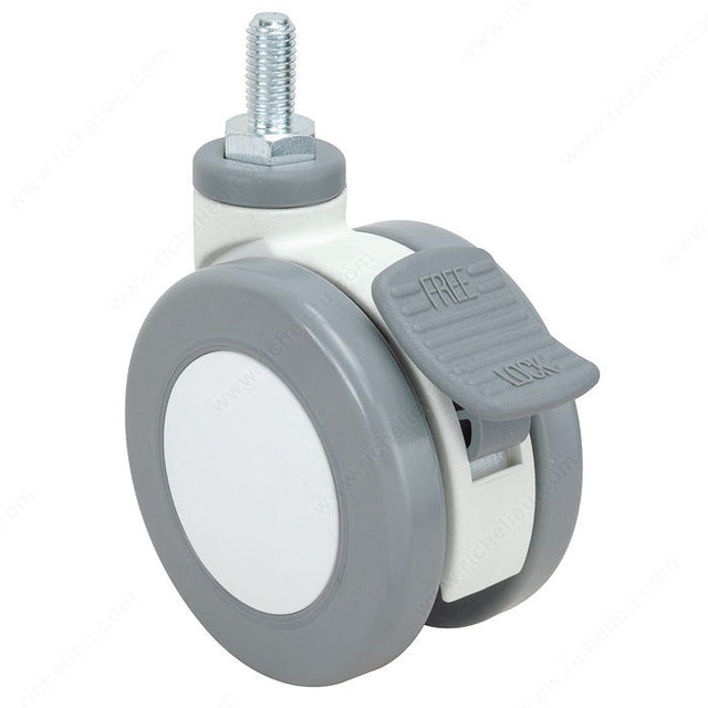 Richelieu F47042 Contemporary Medical Caster, Max. 154 lb, 2 15/16 in, 3 3/4 in, 2 1/16 in, Swivel Without Brake
