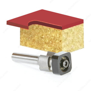 Amana BITETT Laminate Trimmer with Euro Square Bearing Router Bit, 3/4 in, 2 3/8 in