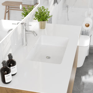 Madeira 48 in. Oak Wall Mount Single Sink Bath Vanity with Acrylic Top and Integrated Sink