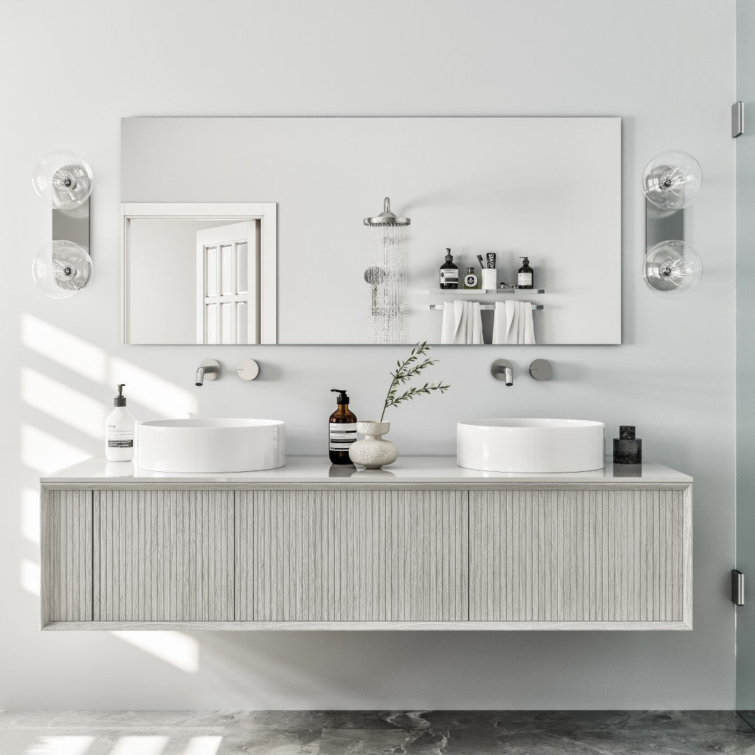 Eviva Sleek 55" x 30" Rectangular Frameless Mirror
