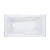 Voltaire 60" X 30" Left-Hand Drain Alcove Bathtub with Apron and Armrest
