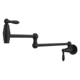 Port Haven 2-Handle Pot Filler Faucet in Spot Defense Matte Black
