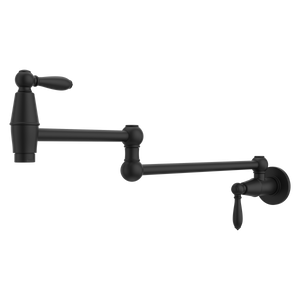Port Haven 2-Handle Pot Filler Faucet in Spot Defense Matte Black