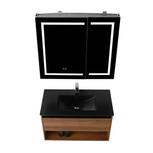 Blossom Bergen 36" Vanity with Dual LED Illumination - Adjustable Lighting and Soft-Close Drawer