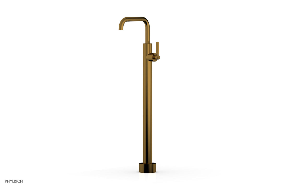 Phylrich D130-45-02-002 BASIC Tall Floor Mount Tub Filler - Lever Handle D130-45-02 - French Brass