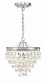 Calypso 3 Light Crystal Teardrop Polished Chrome Mini Chandelier 130-CH