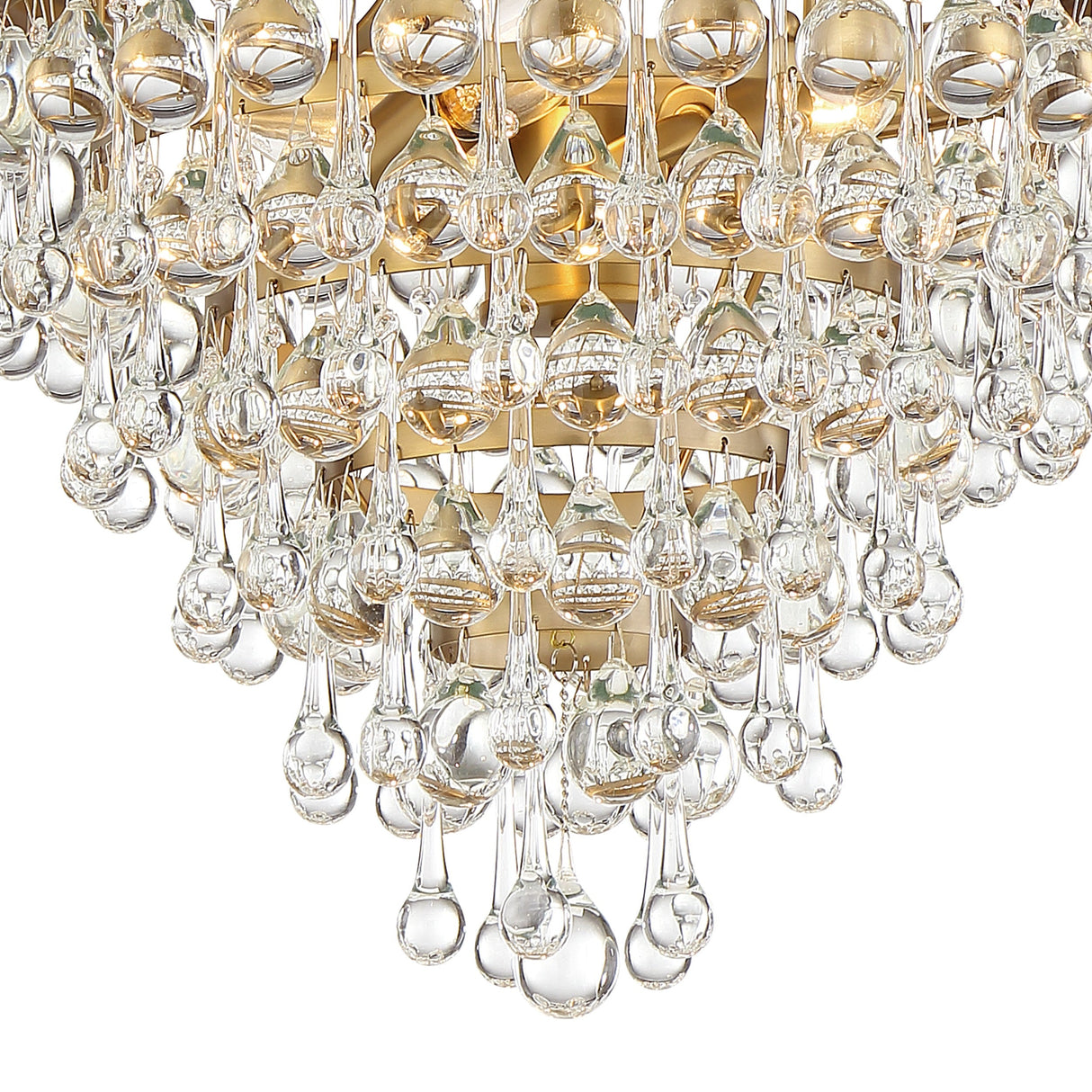 Calypso 3 Light Crystal Teardrop Polished Chrome Mini Chandelier 130-CH