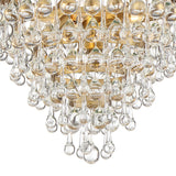 Calypso 3 Light Crystal Teardrop Polished Chrome Mini Chandelier 130-CH