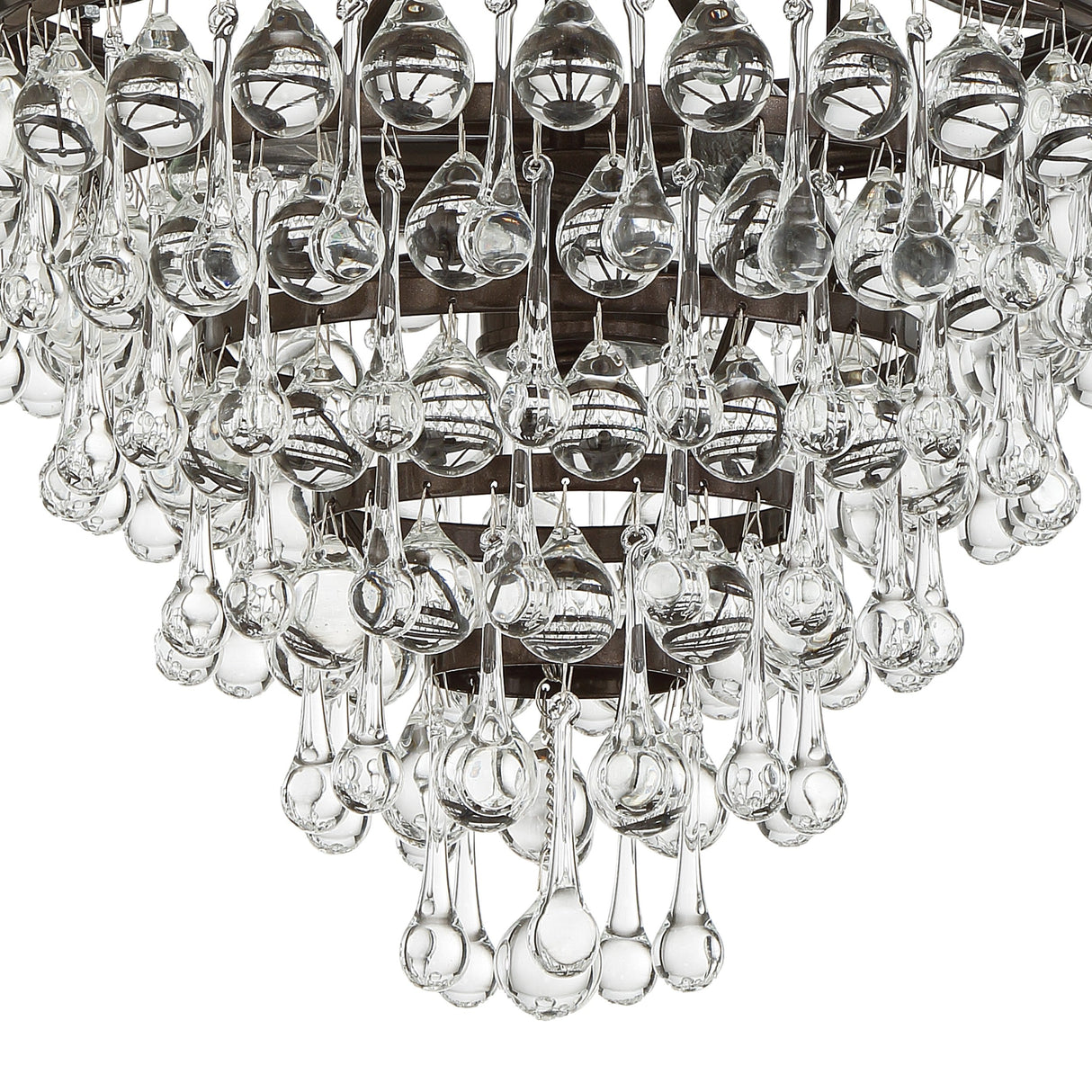 Calypso 3 Light Crystal Teardrop Polished Chrome Mini Chandelier 130-CH