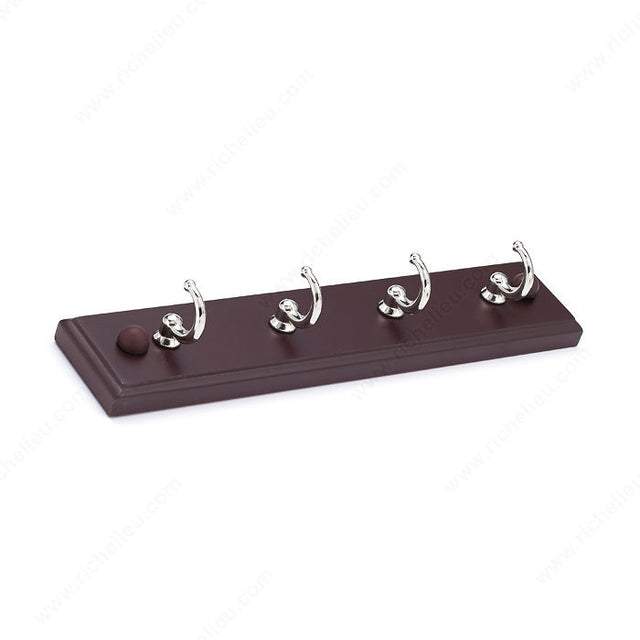 Richelieu T35209184 Utility Key Hook - 35, Matte Nickel / Cherry, Cherry
