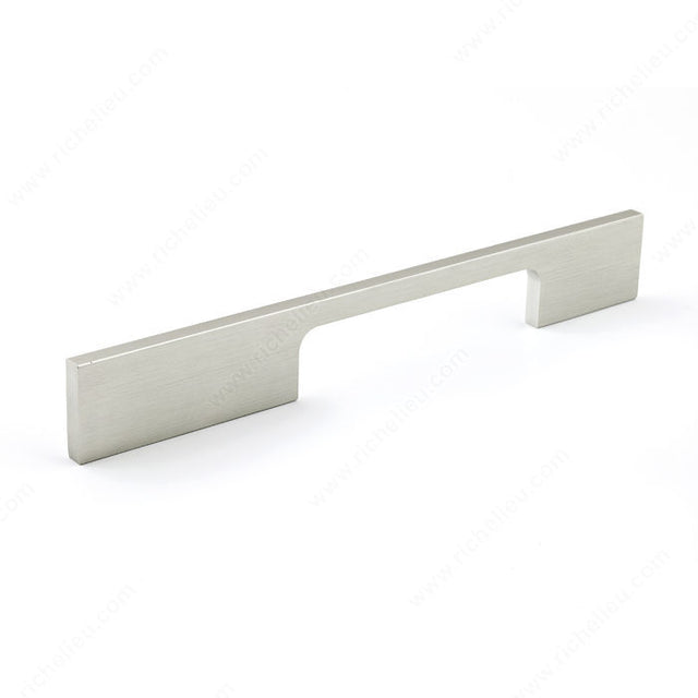 Richelieu BP72064195 Modern Aluminum Pull - 720, Brushed Nickel, 2 17/32 in, 2 29/32 in