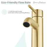 Ivy Single Hole, Single-Handle, Bathroom Faucet in Brushed Gold