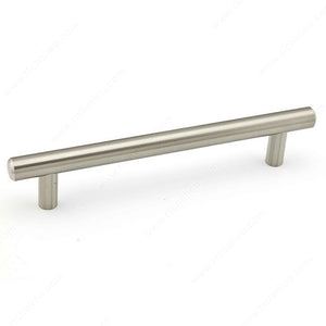 Richelieu BP20576195 Modern Steel Pull - 205, Brushed Nickel, Eco-Responsible Models, 3 in, 4 9/16 in
