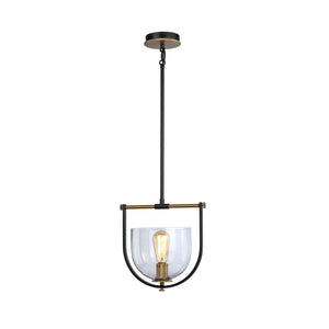 Cheshire Pendant - Black & Brass