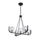 Cheshire Chandelier - Black & Nickel