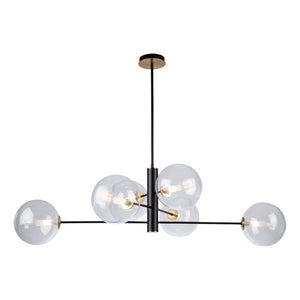 Aurelia Chandelier - Matte Black & Brass / 34.50