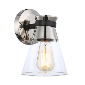 Kanata Wall Sconce - Black & Brushed Nickel