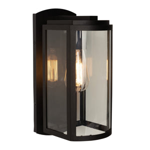 Lakewood Outdoor Wall Light - Matte Black / 15.5