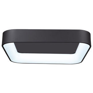 Lazio Square Ceiling Flush Light - Black / 17.75