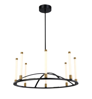 Infiniti Chandelier - Matte Black & Brass / 32.00