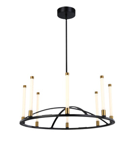 Infiniti Chandelier - Matte Black & Brass / 32.00