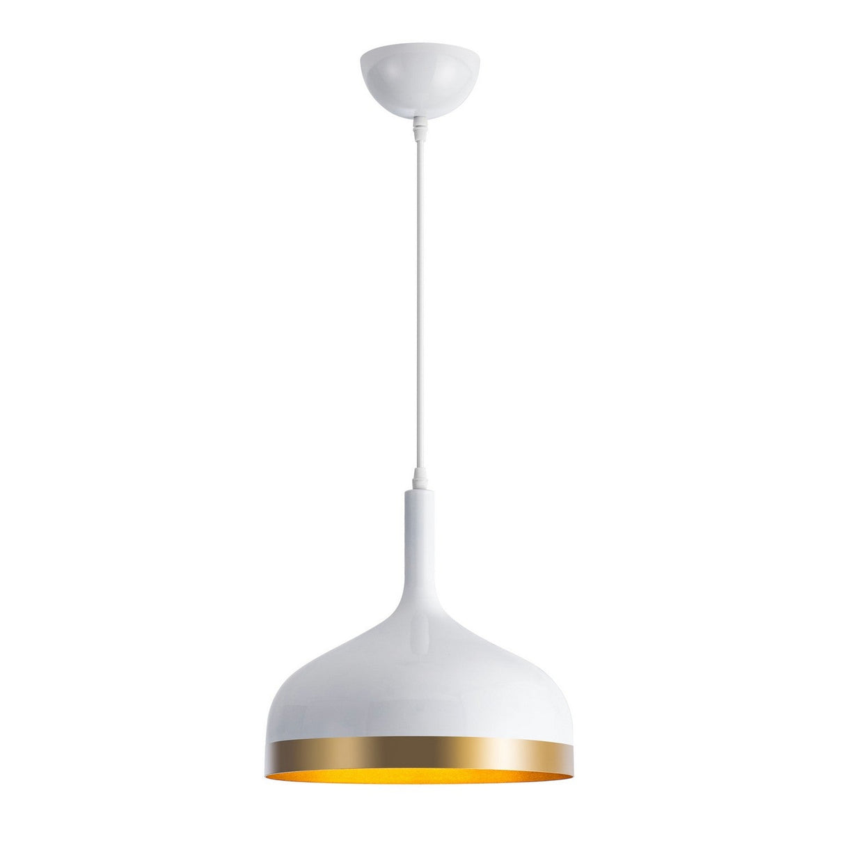 Dash Pendant - White & Gold / 12.00