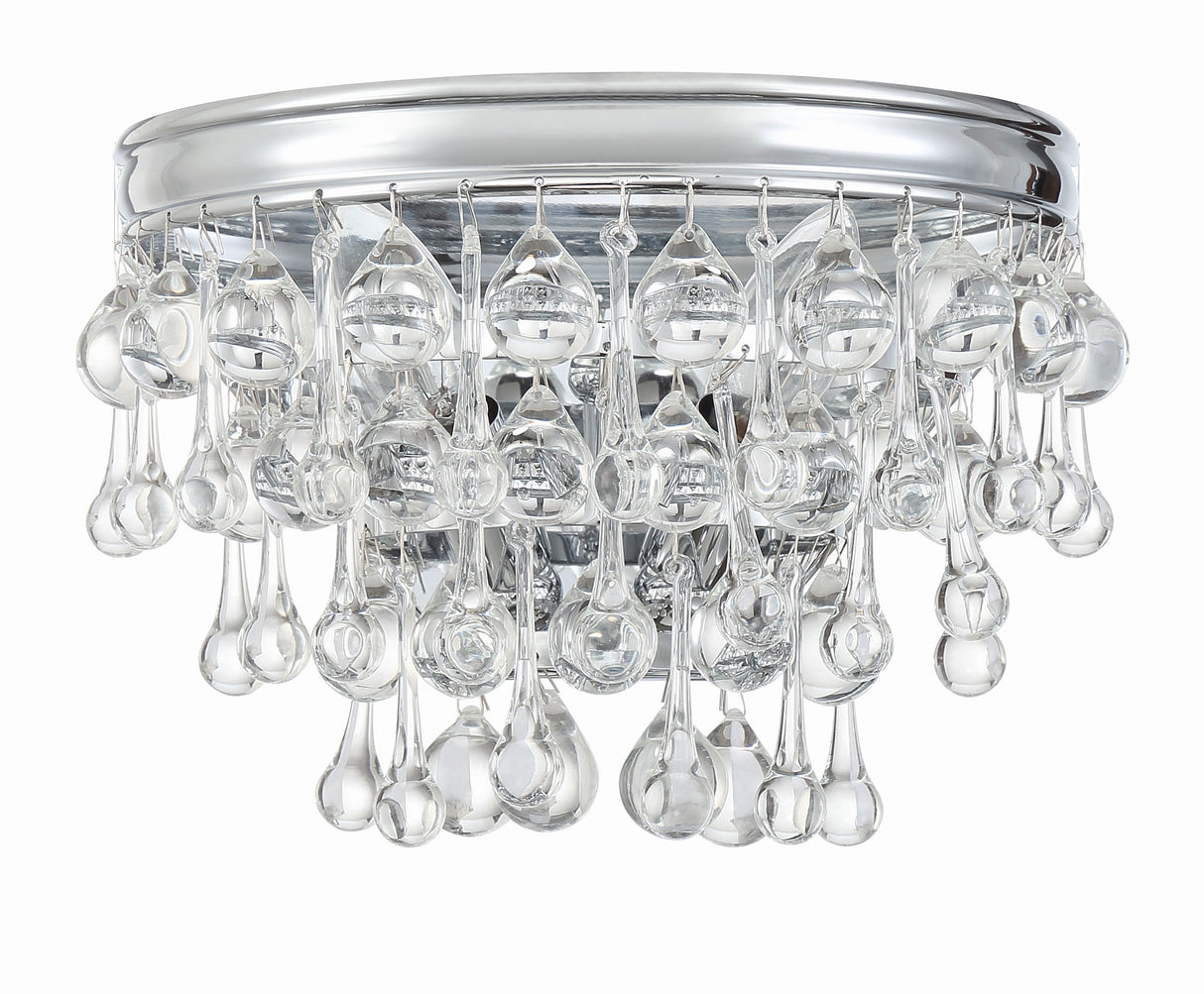 Calypso 2 Light Crystal Teardrop Polished Chrome Sconce 132-CH