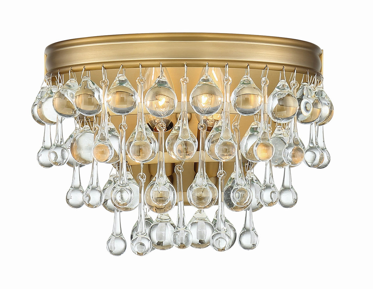 Calypso 2 Light Crystal Teardrop Polished Chrome Sconce 132-CH