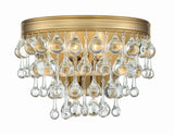 Calypso 2 Light Crystal Teardrop Vibrant Gold Sconce 132-VG