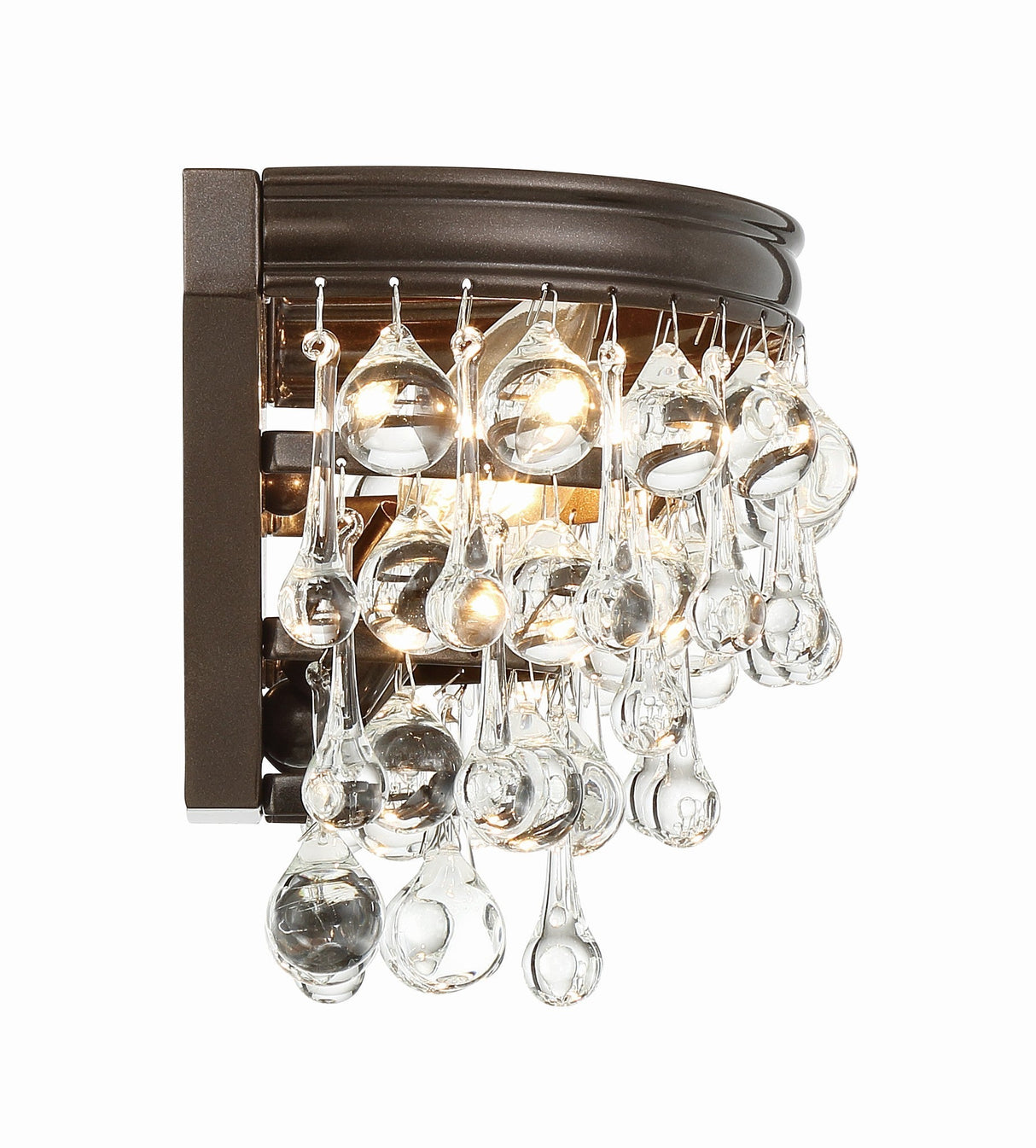 Calypso 2 Light Crystal Teardrop Polished Chrome Sconce 132-CH