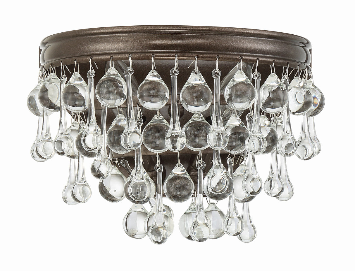 Calypso 2 Light Crystal Teardrop Polished Chrome Sconce 132-CH