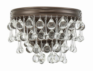 Calypso 2 Light Crystal Teardrop Polished Chrome Sconce 132-CH