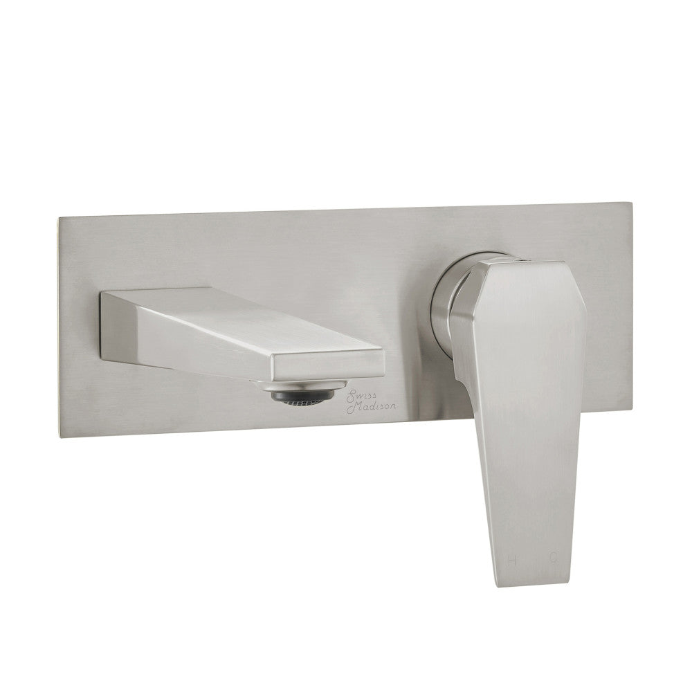 Voltaire Single-Handle, Wall-Mount, Bathroom Faucet in Brushed Nickel