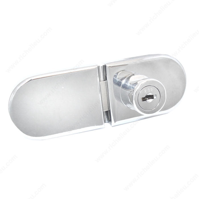 Richelieu UVC408D UV Door Lock and Keeper for Double Doors Rounded Shape