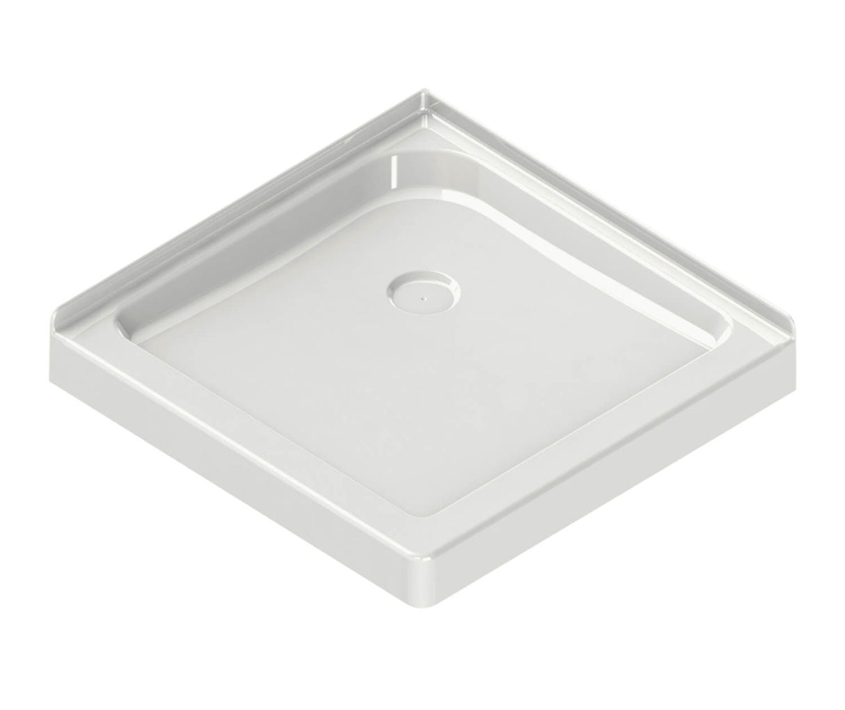 MAAX 101431-000-001-000 Square Base 32 3 in. 32 x 32 Acrylic Corner Left or Right Shower Base with Corner Drain in White