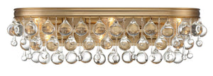 Calypso 6 Light Crystal Teardrop Polished Chrome Bathroom Vanity 133-CH
