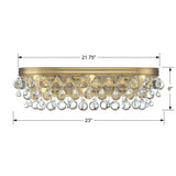 Calypso 6 Light Crystal Teardrop Polished Chrome Bathroom Vanity 133-CH