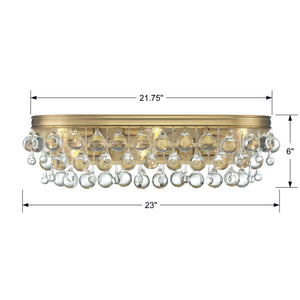 Calypso 6 Light Crystal Teardrop Polished Chrome Bathroom Vanity 133-CH