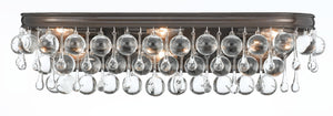 Calypso 6 Light Crystal Teardrop Vibrant Bronze Bathroom Vanity 133-VZ