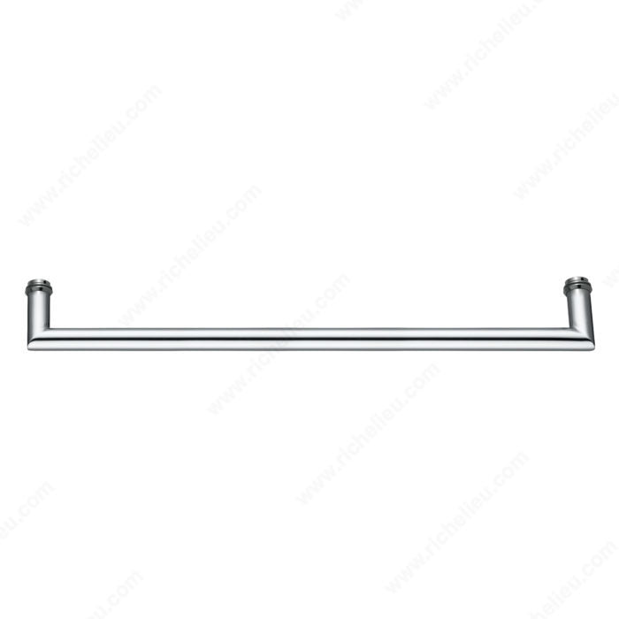 Riveo 87O1S10418900 Mitered Round Tubular Towel Bar With Decorative Washers, Matte Black, 18 in, 18 3/4 in